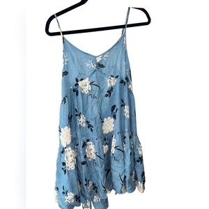 Urban Outfitters CrossBack Floral Blue Summer Dress